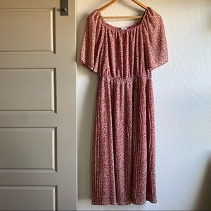 Hayden Los Angeles pink floral maxi dress, size L